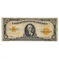 FR. 1173 1922 $10 GOLD CERTIFICATE NOTE VF