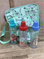 Peter Rabbit diaper bag and bottles