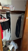 Closet contents, including vintage Santa suit,