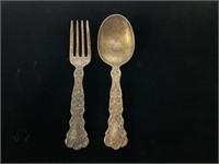 Sterling Childs Fork & Spoon 49.4gr TW, Vintage