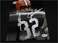 JIM BROWN SIGNED 8X10 PHOTO WITH FSG COA