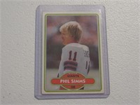 1980 TOPPS PHIL SIMMS RC GIANTS