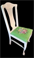 Chair w/ Gorgeous Needlepoint Covered Seat