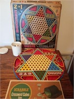 Ohio Art Co Chinese Checkers and Scrabble Games