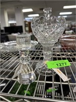 BOHEMIAN CRYSTAL VOTIVE HOLDER / CANDLESTICK