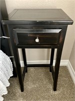 Tall Side Table w/ Drawer/33.25”H,17”W,13.5”D