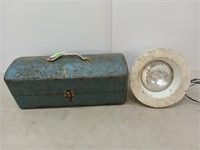 Metal tool box, floating fishing light, needs new