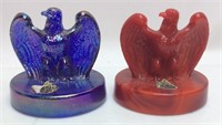 2 VINTAGE FENTON EAGLE PAPERWEIGHTS