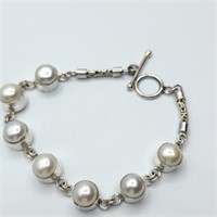 $400 Silver F.W.Pearls Bracelet