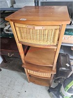 Two Side Tables with WIcker Drawers (connex 1)