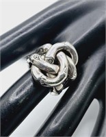 John Hardy Sterling Silver Twisted Bamboo Ring