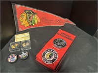 Signed Jeremy Roenick Puck and Black Hawks