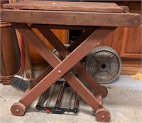 Wooden rolling table