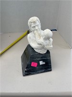 Signed Meerschaum Statue on Marble Base