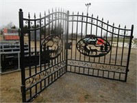 New/Unused 20' Bi-Parting Wrought Iron Gates