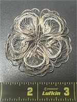 Sterling Silver Mexico Brooch 7.19 Grams