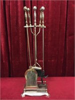 Vintage Fireplace Tool Set w/ Stand