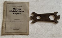 lot of 2 Maytag wrench & Engine Operating Inst.