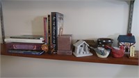 Contents of Shelf - Book Lot, Bookends & More