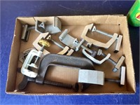 A box of assorted clamps