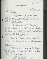 Brian Aherne handwritten and signed letter