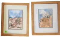 Lezle Willliams, (2) WC Paintings, Framed