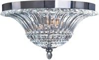 Ceiling Glacier Petal 2 Light Glass Flushmount,