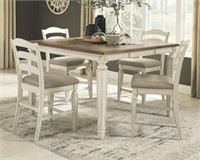 Ashley D743 Raelyn Counter Table & 4 Bar Stools