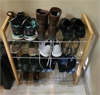 Shoe Rack With Shoes; Sizes 6, 6.5, 7, & 7.5