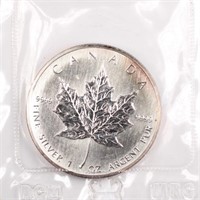 1990 Silver 1oz Maple Leaf