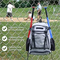 ZOEA Baseball Bat Bag Backpack, Grey. *Notes*