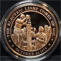 Franklin Mint 45mm Bronze US History Medal 1879