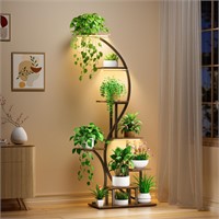 LATIBELL Plant Stand Indoor with Grow Light, 8 Ti