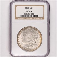 1886 Morgan Dollar NGC MS63