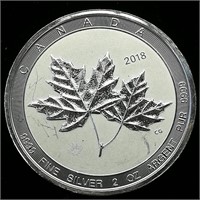 2013 Canada $10 Silver Maple Leaves 2.2 oz.