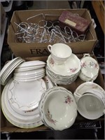 (2) Boxes w/ Dishes: Plates, Bowls, Cups, Saucers,