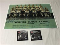 1960-61 Leafs Autographed Hockey Photo Reprint