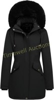 MOERDENG Women's Puffer Coat with Hood XL