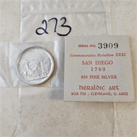 1969 SanDiego So Called Silver Half Dollar Serial#