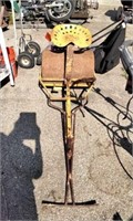 Antique pull behind yard roller