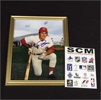 Pete Rose Signed Photo 8x10 Frame