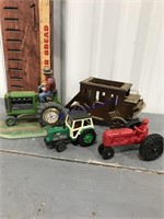 Misc. toy tractor & stage coach