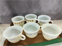 (6) Pyrex Coffee / Tea Cups