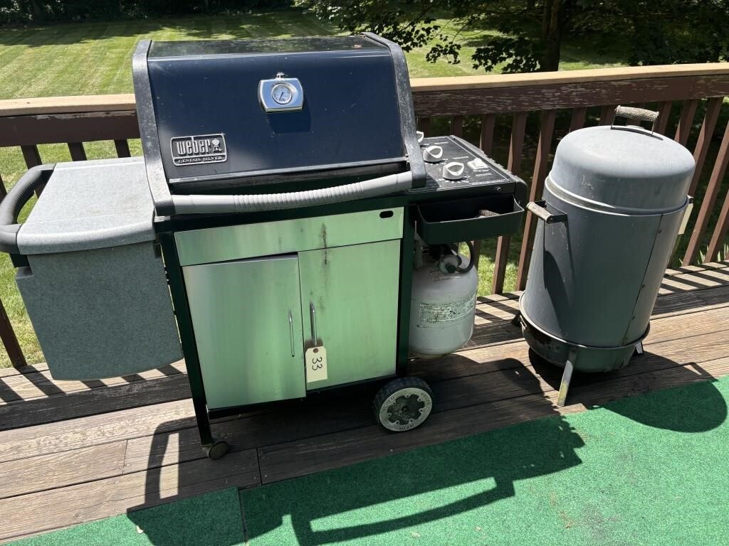 WEBBER GAS GRILL & ELECTRIC SMOKER