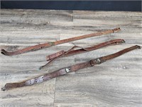 Lot of 3 Leather Rifle Slings