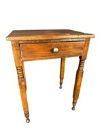 19TH CENT. 1 DRAWER WORK TABLE