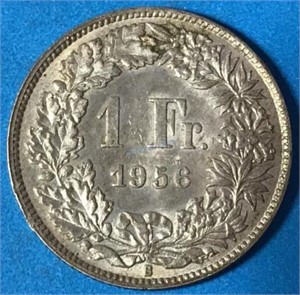 1956 1 Franc Silver - Switzerland