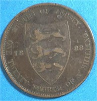 1888 1/24th Of  A Shilling-  Jersey