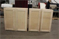 (2) 2-Door Unfinished Maple Cabinets,