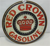 New Red Crown Gasoline Tin Sign-11 3/4 inches